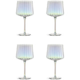 Habitat iridescent fluted gin glasses set of 4 - British product