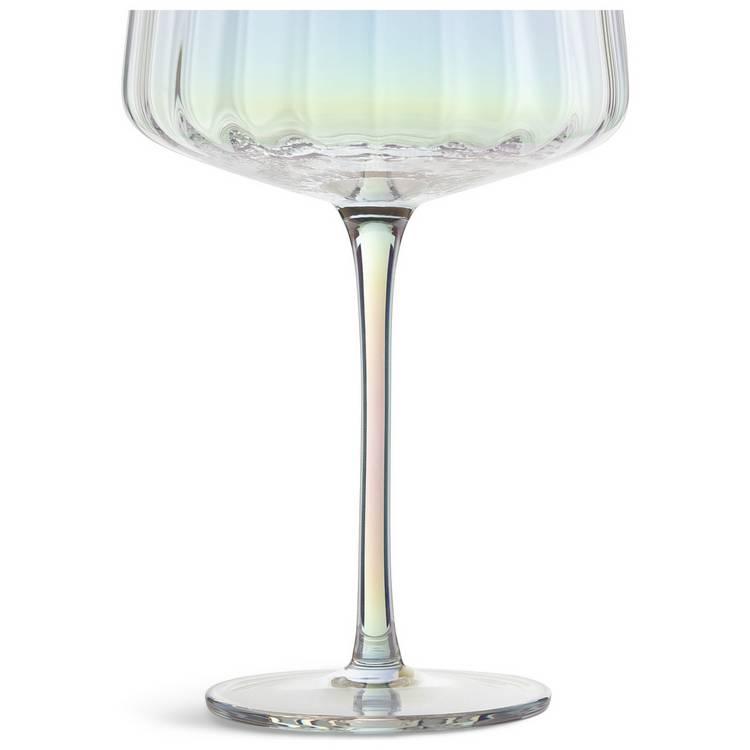 Habitat iridescent fluted gin glasses set of 4 - British product