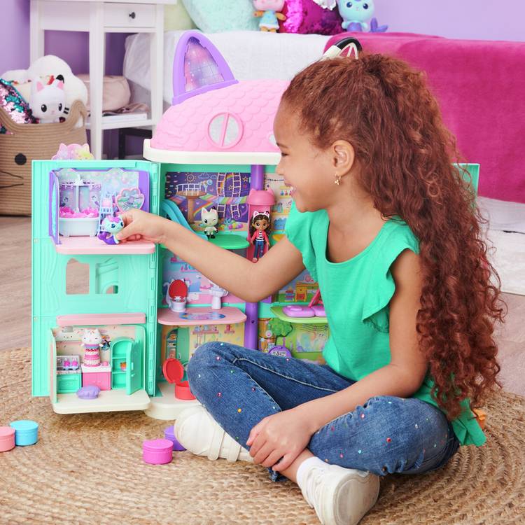 Gabby's Dollhouse bathroom playset with MerCat figure - British product
