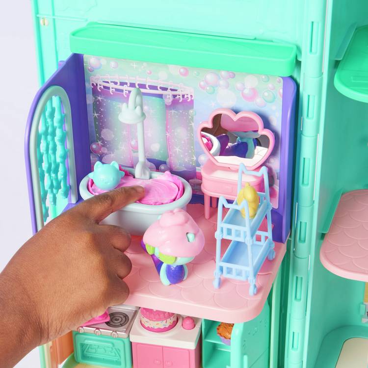Gabby's Dollhouse bathroom playset with MerCat figure - British product