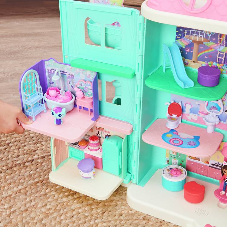 Gabby's Dollhouse bathroom playset with MerCat figure - British product