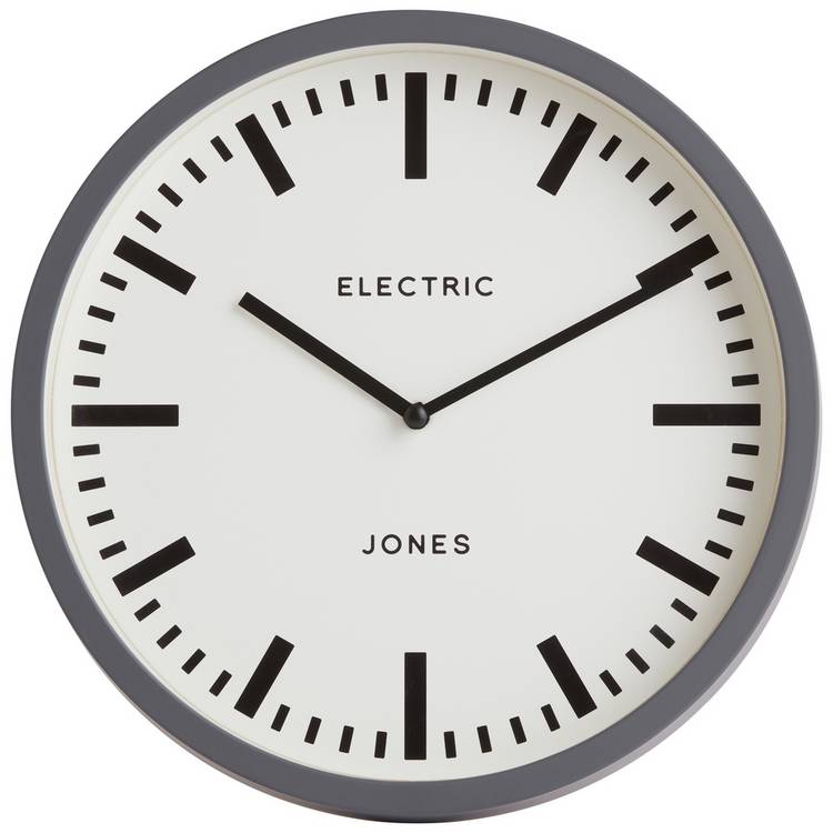 Jones wall clock grey, imported from the UK