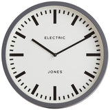 Jones wall clock grey, imported from the UK