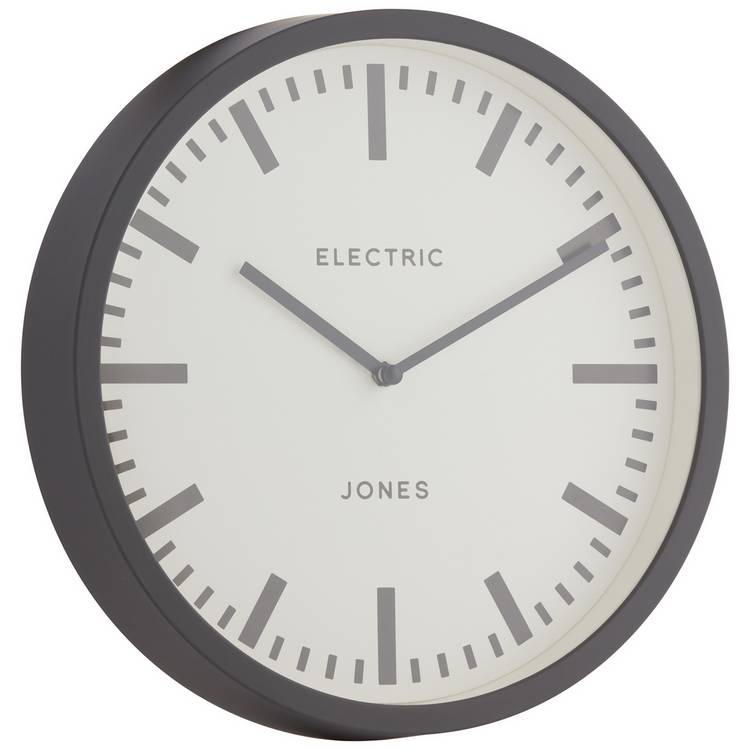 Jones wall clock grey, imported from the UK