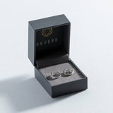 Revere sterling silver cubic zirconia huggie hoop earrings, UK version