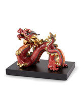 Harrods Lladró Porcelain Dragon Sculpture- Buy online at McGrocer