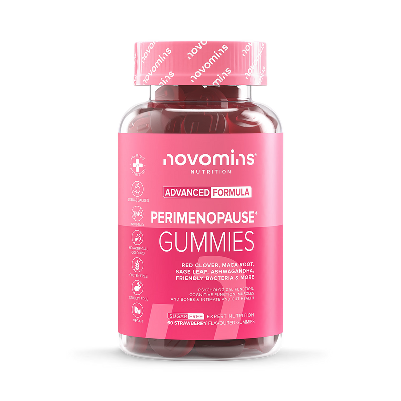 Novomins perimenopause strawberry gummies 60 count (British brand)