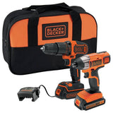 Argos Black + Decker 18V Cordless Hammer Drill and Impact Driver Twin Pack with 2x 1.5Ah Batteries- Buy online at McGrocer