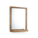 Habitat mango wood bathroom mirror with shelf 52x40cm - British product