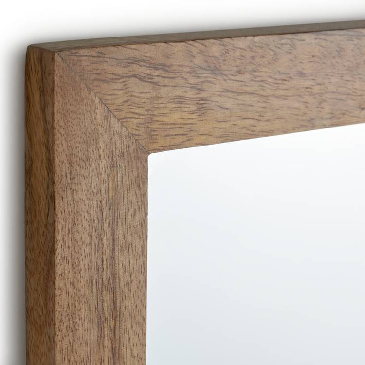 Habitat mango wood bathroom mirror with shelf 52x40cm - British product
