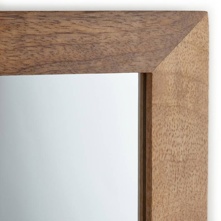 Habitat mango wood bathroom mirror with shelf 52x40cm - British product