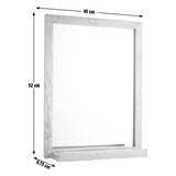 Habitat mango wood bathroom mirror with shelf 52x40cm - British product