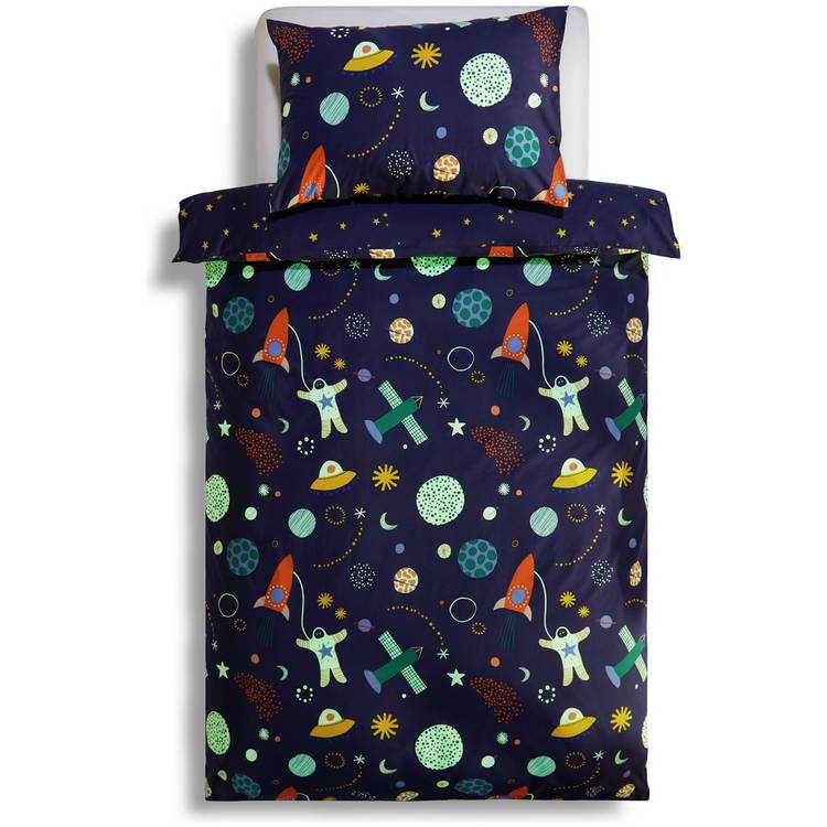 Habitat glow in the dark space bedding set toddler (British brand)