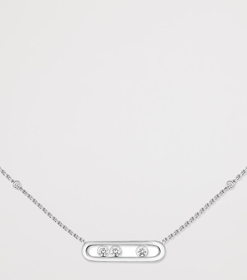 Messika Move Classique white gold diamond necklace, imported from the UK