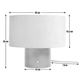 Habitat corduroy touch table lamp mustard walnut - British product