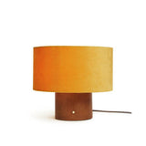 Habitat corduroy touch table lamp mustard walnut - British product