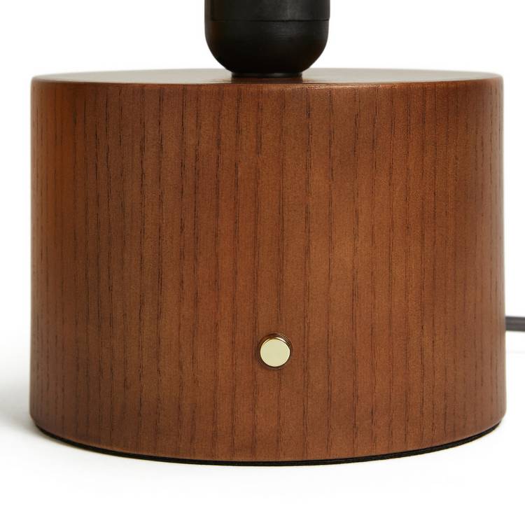 Habitat corduroy touch table lamp mustard walnut - British product