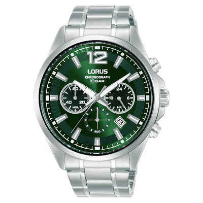 Argos Lorus Men's Stainless Steel Green Dial Bracelet Watch- Buy online at McGrocer