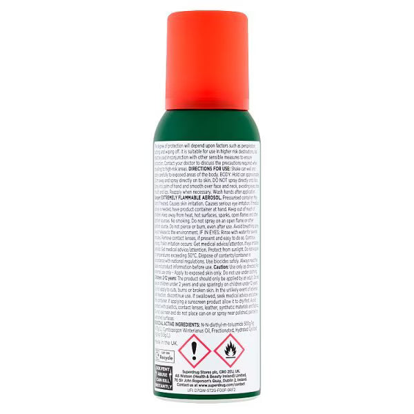 Superdrug Buzz Off Extra Strength Insect Repellent 125ml (British brand)