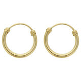 Revere single 9ct yellow gold hoop earring 15mm - British product