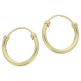 Revere single 9ct yellow gold hoop earring 15mm - British product