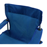 Folding camping chair blue with drinks holder and carry bag, imported from the UK