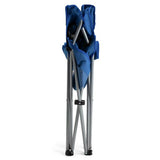 Folding camping chair blue with drinks holder and carry bag, imported from the UK