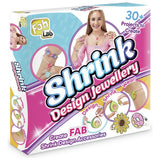 FabLab Shrink Jewellery craft kit with plastic sheets and accessories, UK version