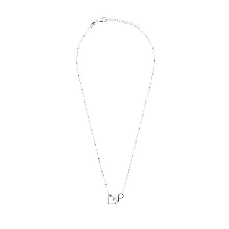 Revere sterling silver infinity heart pendant necklace 45cm - British product