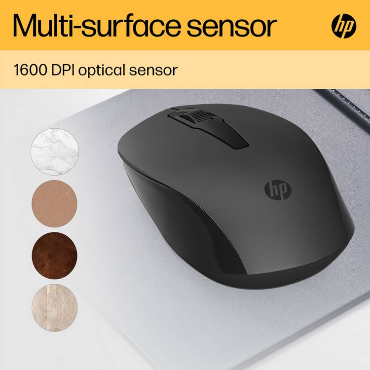 HP 150 black wireless mouse, imported from the UK