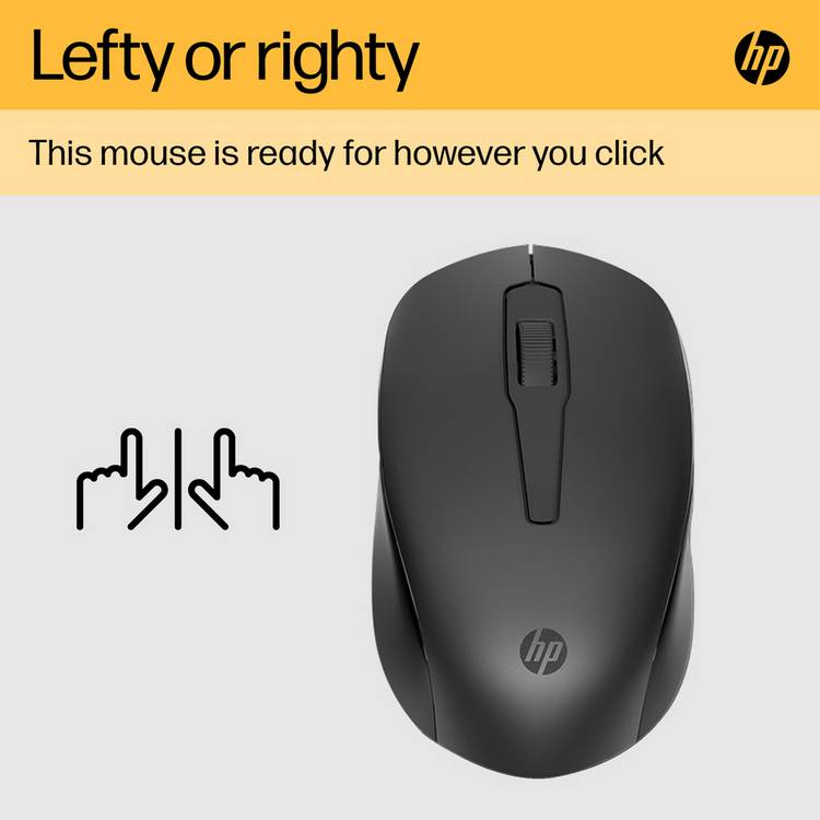 HP 150 black wireless mouse, imported from the UK
