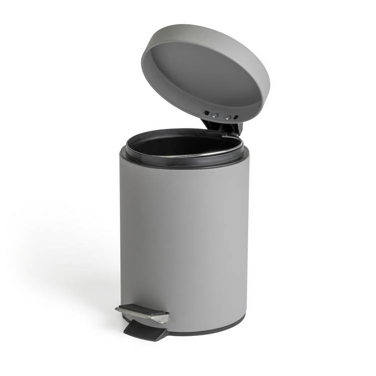 Habitat step bin matt grey 3L, imported from the UK