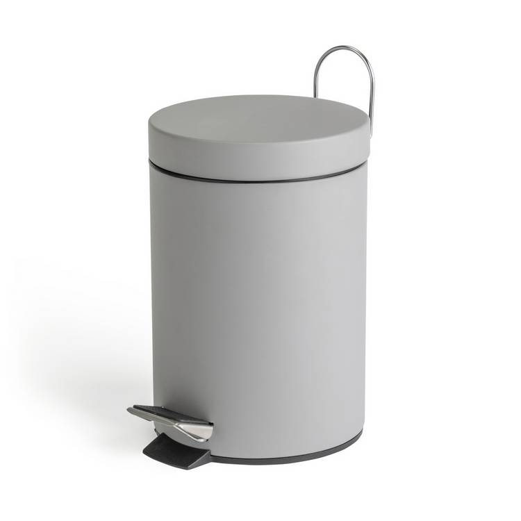 Habitat step bin matt grey 3L, imported from the UK