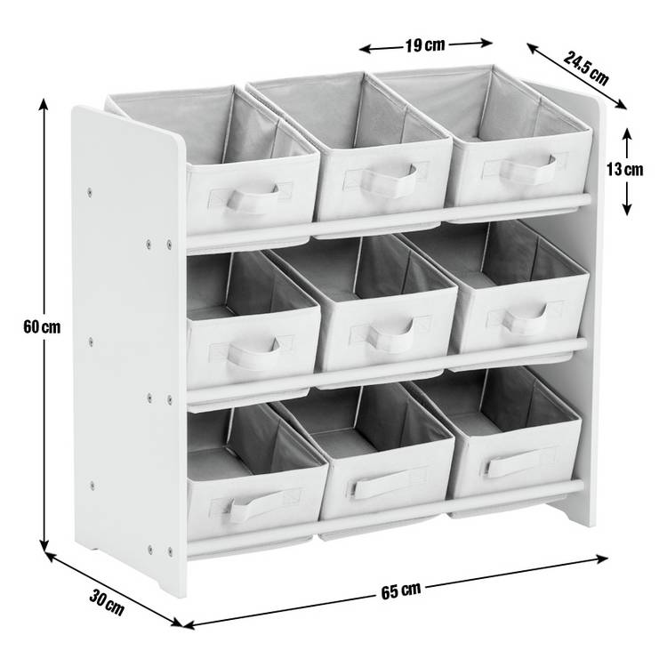 Argos Home 3 tier grey basket storage unit (British brand)