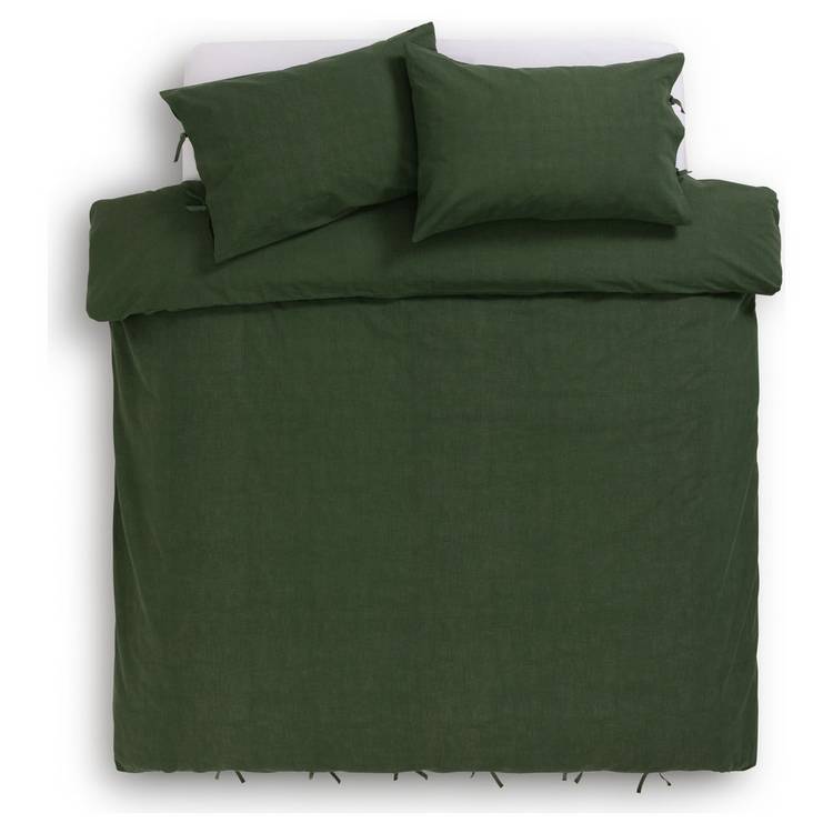 Habitat green cotton bedding set single - British product