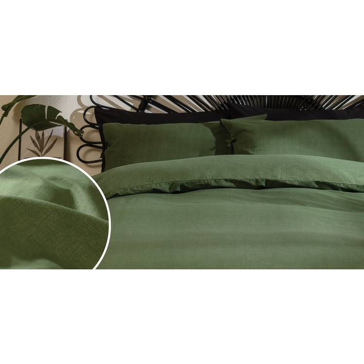 Habitat green cotton bedding set single - British product