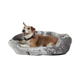 Argos Grey Crushed Velvet Box Bed Medium Pet Bed- Buy online at McGrocer