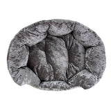 Grey crushed velvet box bed medium (British brand)