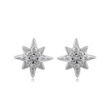 Revere sterling silver star stud earrings 0.05ct (British brand)