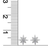 Revere sterling silver star stud earrings 0.05ct (British brand)