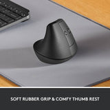 Logitech Lift Vertical Ergonomic Wireless Mouse Black, imported from the UK