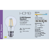 Argos Home LED BC light bulb 7.8W 2-pack (British brand)