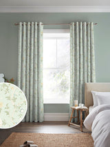 Next Laura Ashley Summer Palace Eau De Nil Made to Measure Curtains- Buy online at McGrocer