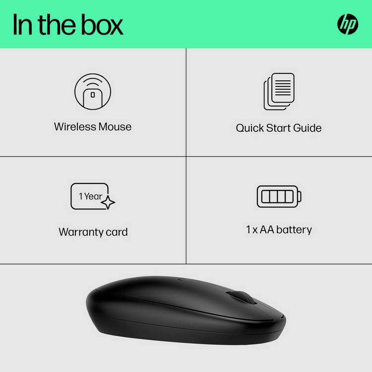 HP 240 Bluetooth wireless mouse black (British brand)