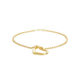 Revere 9ct yellow gold floating heart bracelet 7.5 inches - British product