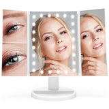 Rio white LED folding makeup mirror, imported from the UK