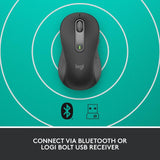 Logitech M650 left handed wireless mouse, UK version
