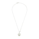 Revere silver-plated mother of pearl locket necklace adjustable chain (British brand)