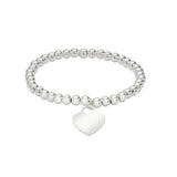Revere heart stretchy beaded bracelet, imported from the UK