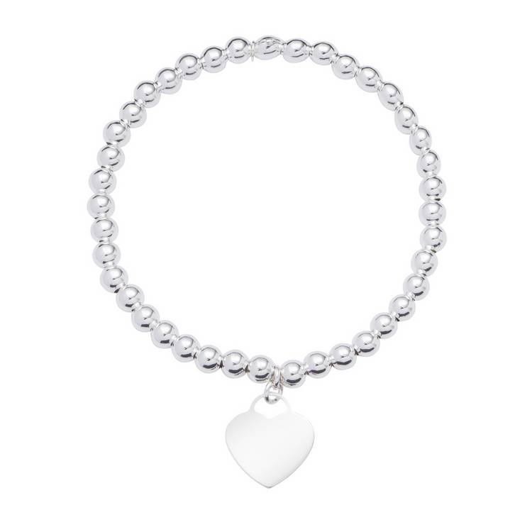 Revere heart stretchy beaded bracelet, imported from the UK